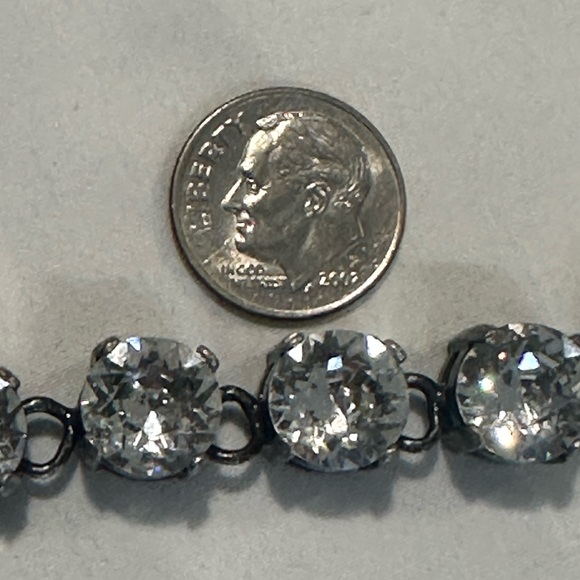 J.Crew Collection Rhinestone Martha Silver Statement Necklace - Picture 2 of 4